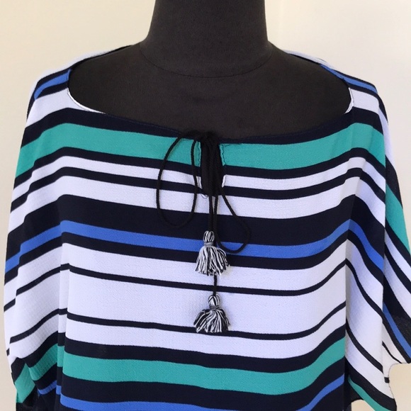 NWT! TOP IT OFF O/S poncho top /Cover Up - Picture 2 of 7